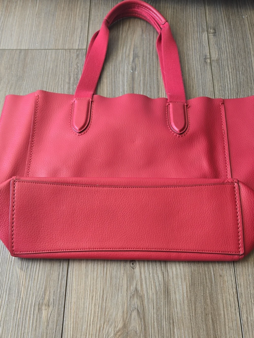 Coach Red Pebbled Leather Derby Tote Bag